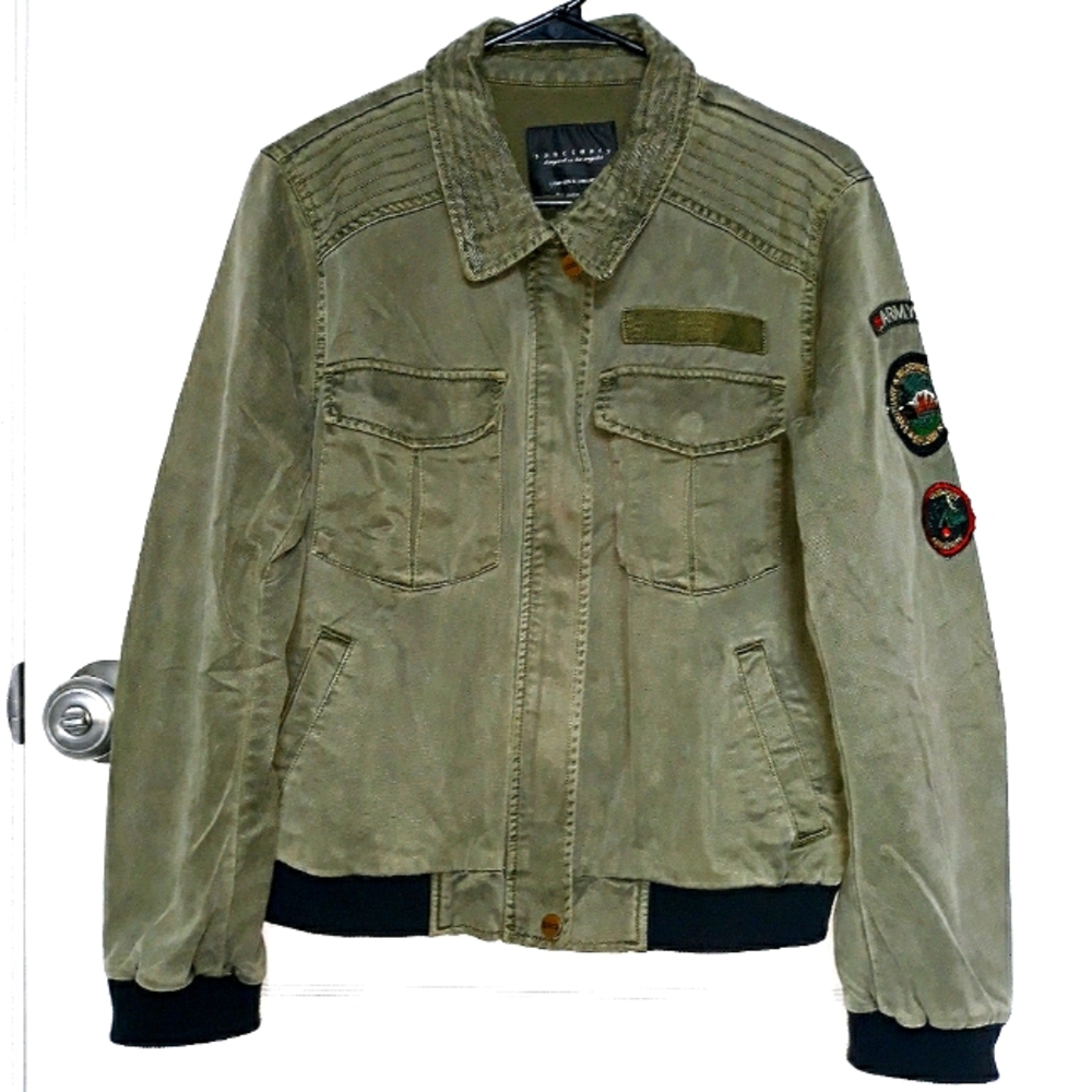 Sanctuary Distressed Green Utility Jacket